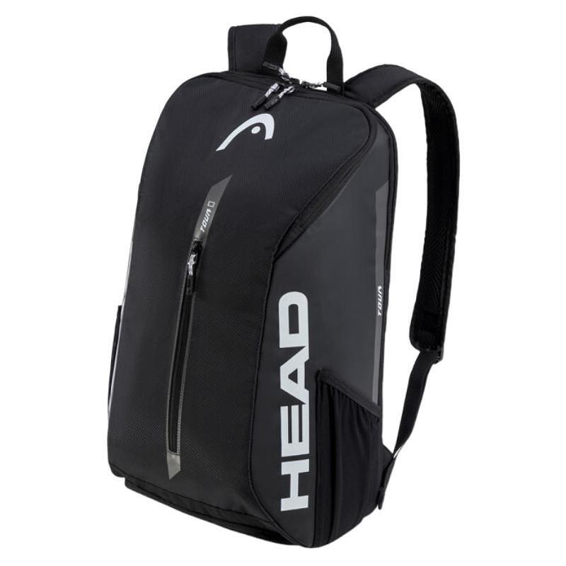 Раница Head Tour 25L Black за тенис и падел с отделение за ракети, обувки и външен джоб за лесен достъп.