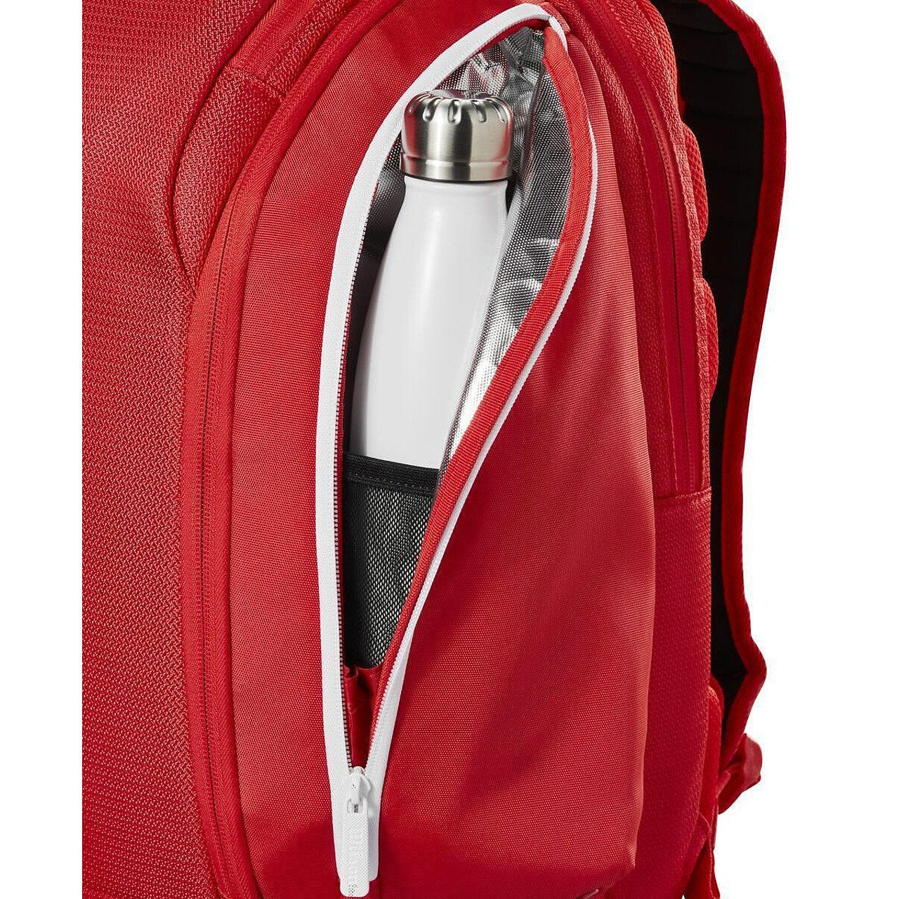 Раница Wilson Super Tour 2025 в червено с практичен страничен джоб за аксесоари и бутилка