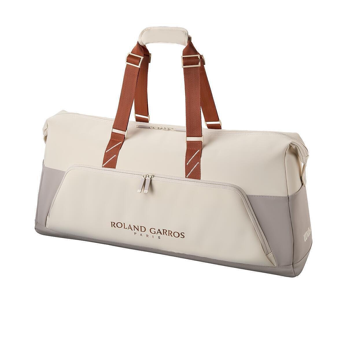Wilson Roland Garros 2025 Large bag - cream, clay, stylish tennis bag for rackets and accessories