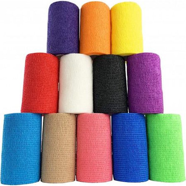 Self-adhesive bandage (coban) KINDMAX LAP 10 cm x 4.6 m in various colors for sports support and protection