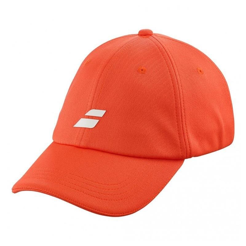 Шапка Babolat PURE LOGO 2024 - fiesta red, лека спортна шапка от рециклиран полиестер за тенис и падел.