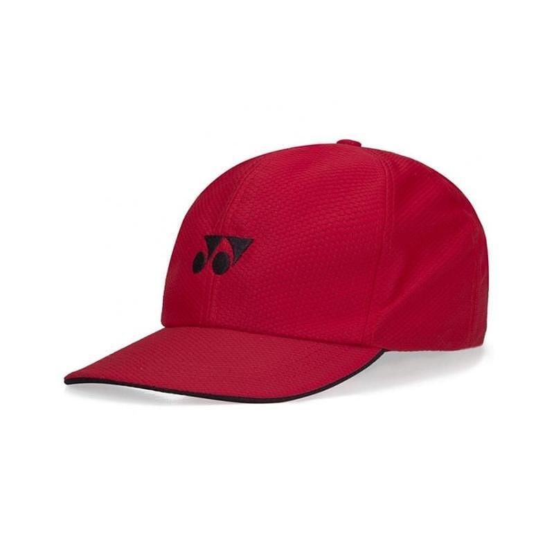 Шапка Yonex CAP 341 - white, black, red - червена Yonex шапка за тенис и падел, 100% полиестър, един размер