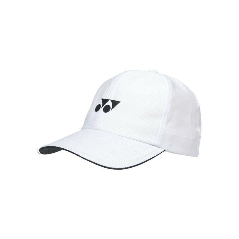 Шапка Yonex CAP 341 - white, black, red, бяла Yonex шапка за тенис и падел, 100% полиестър