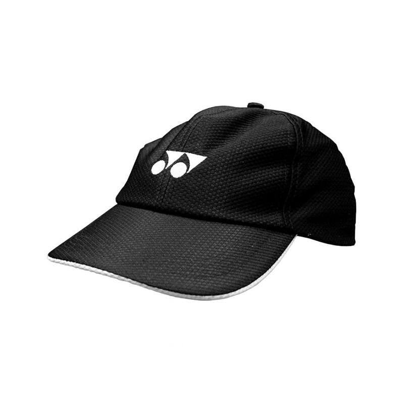 Шапка Yonex CAP 341 - white, black, red, черна спортна шапка Yonex за тенис и падел, 100% полиестър