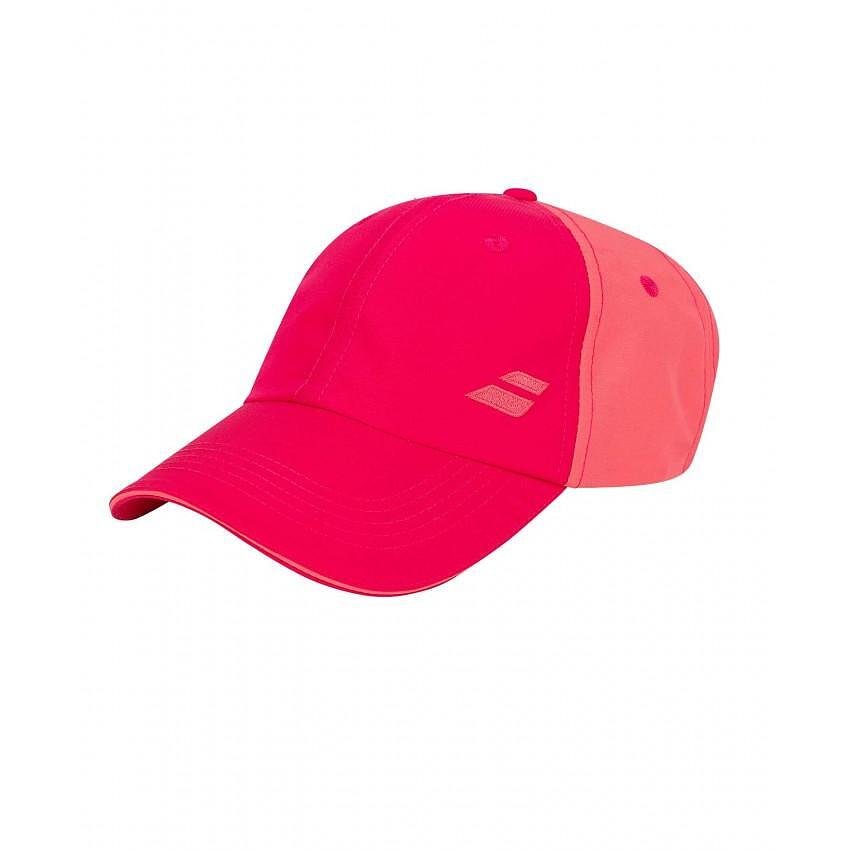 Шапка за деца Babolat BASIC LOGO CAP - розов, лека 100% полиестерна шапка за тенис и падел
