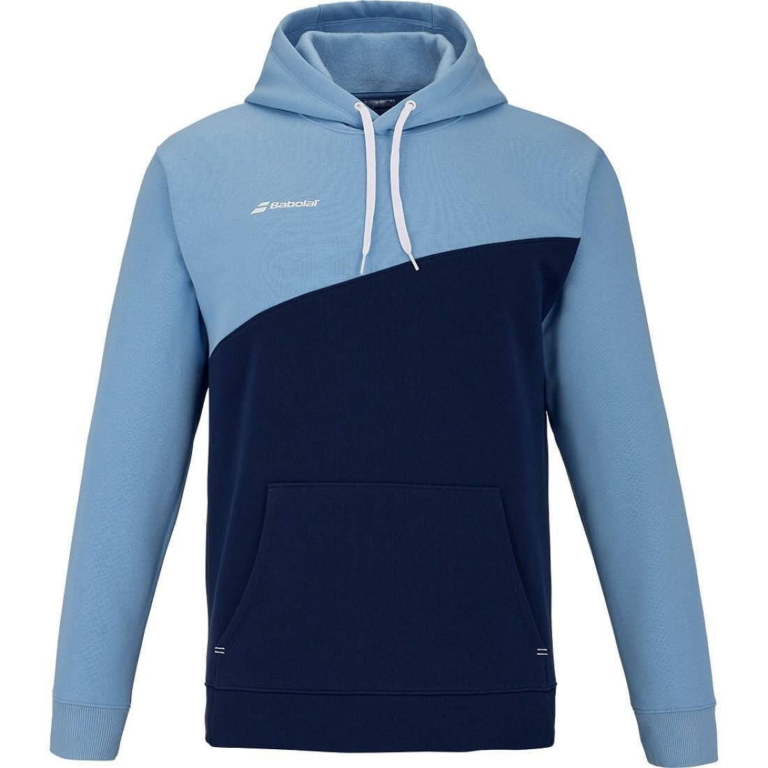 Babolat DRIVE HOOD SWEAT sweatshirt - drive blue for tennis and padel, a comfortable choice from tennis apparel