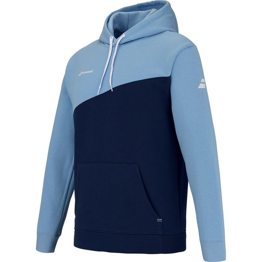 Babolat DRIVE HOOD SWEAT sweatshirt - drive blue for tennis and training, a comfortable Babolat model in blue