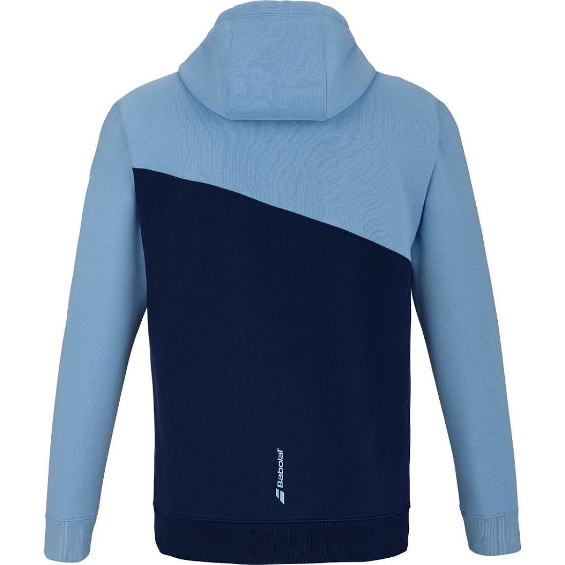 Babolat DRIVE HOOD SWEAT sweatshirt - drive blue, a comfortable men's model for training and matches