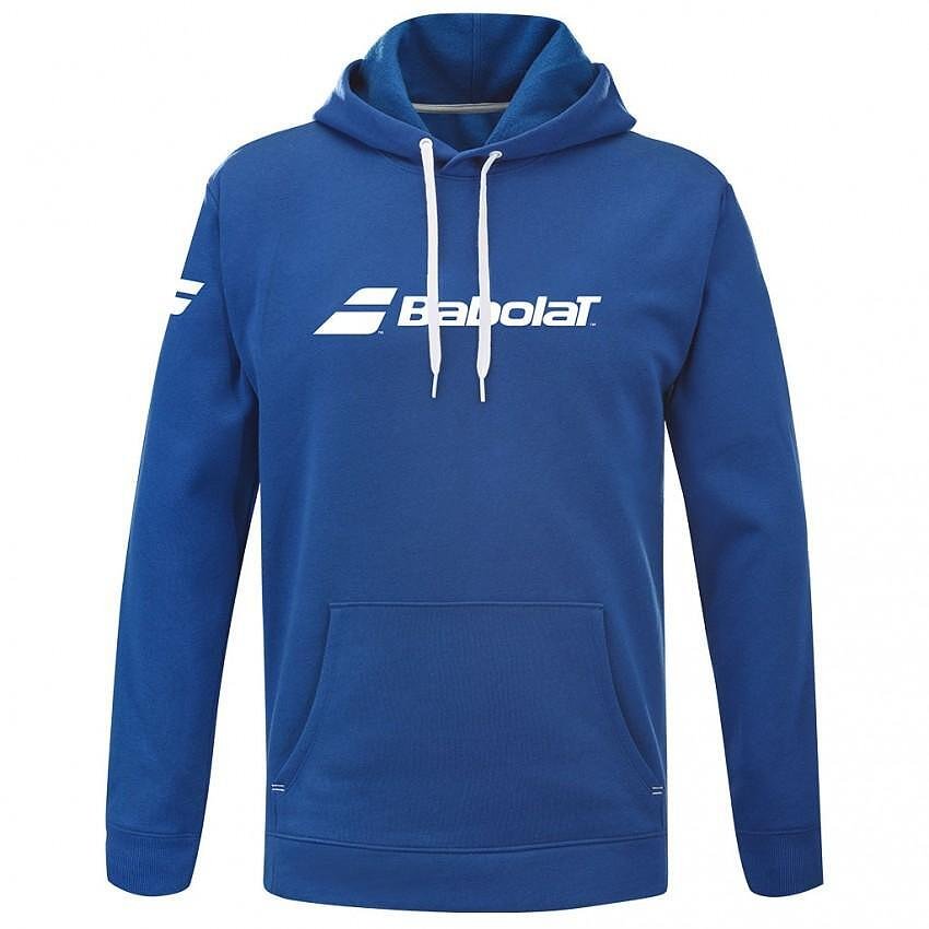 Hanorac bărbătesc Babolat EXERCISE HOOD 2024 - albastru sodalit, model sportiv confortabil pentru antrenamente și uz zilnic.