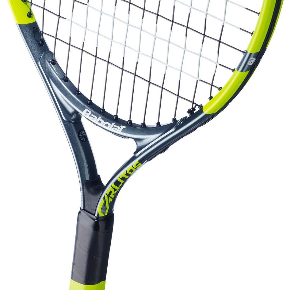 Babolat Carlitos Junior 21 CV tennis racket for children ages 5-7, lightweight aluminum racket with training and dynamic design.