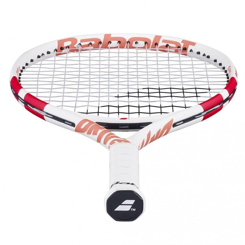 Rachetă de tenis Babolat Drive Junior 23 White pentru copii, ușoară și comodă pentru învățare și progres pe teren