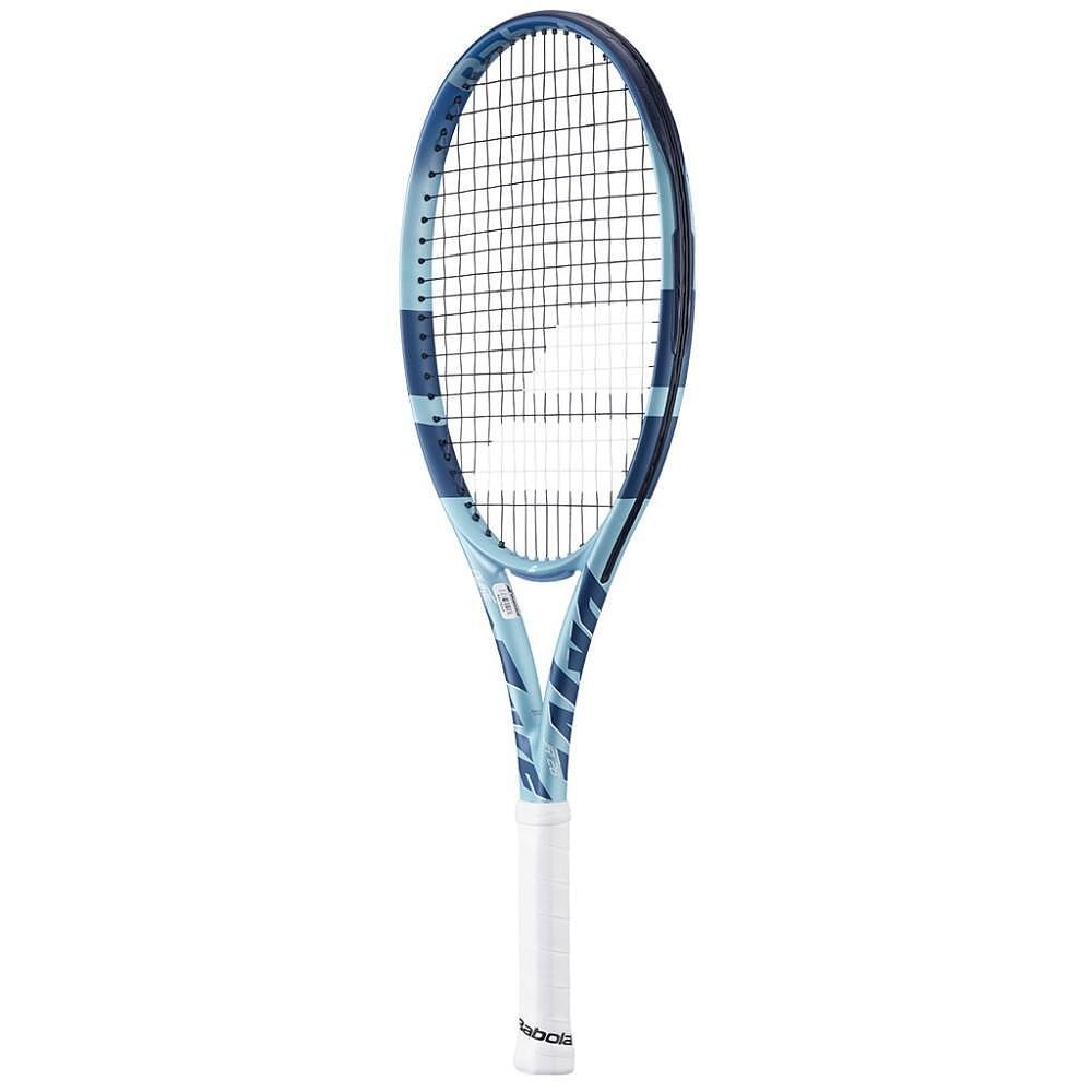Rachetă de tenis Babolat Pure Drive Junior 26 Gen11 Light Blue pentru tineri jucători, rachetă de tenis puternică și ușoară.