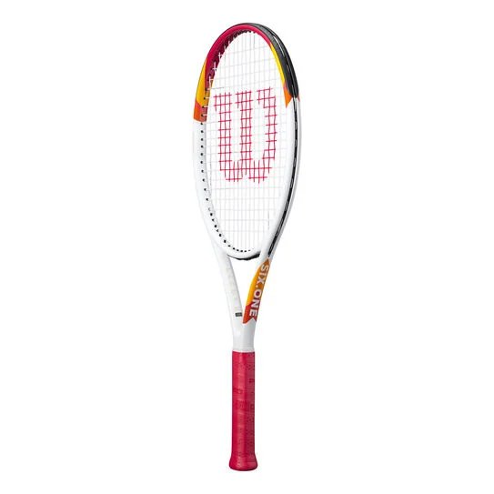 Wilson Six One tennis racket – pre-strung, light and maneuverable tennis racket with power, control, and excellent feel