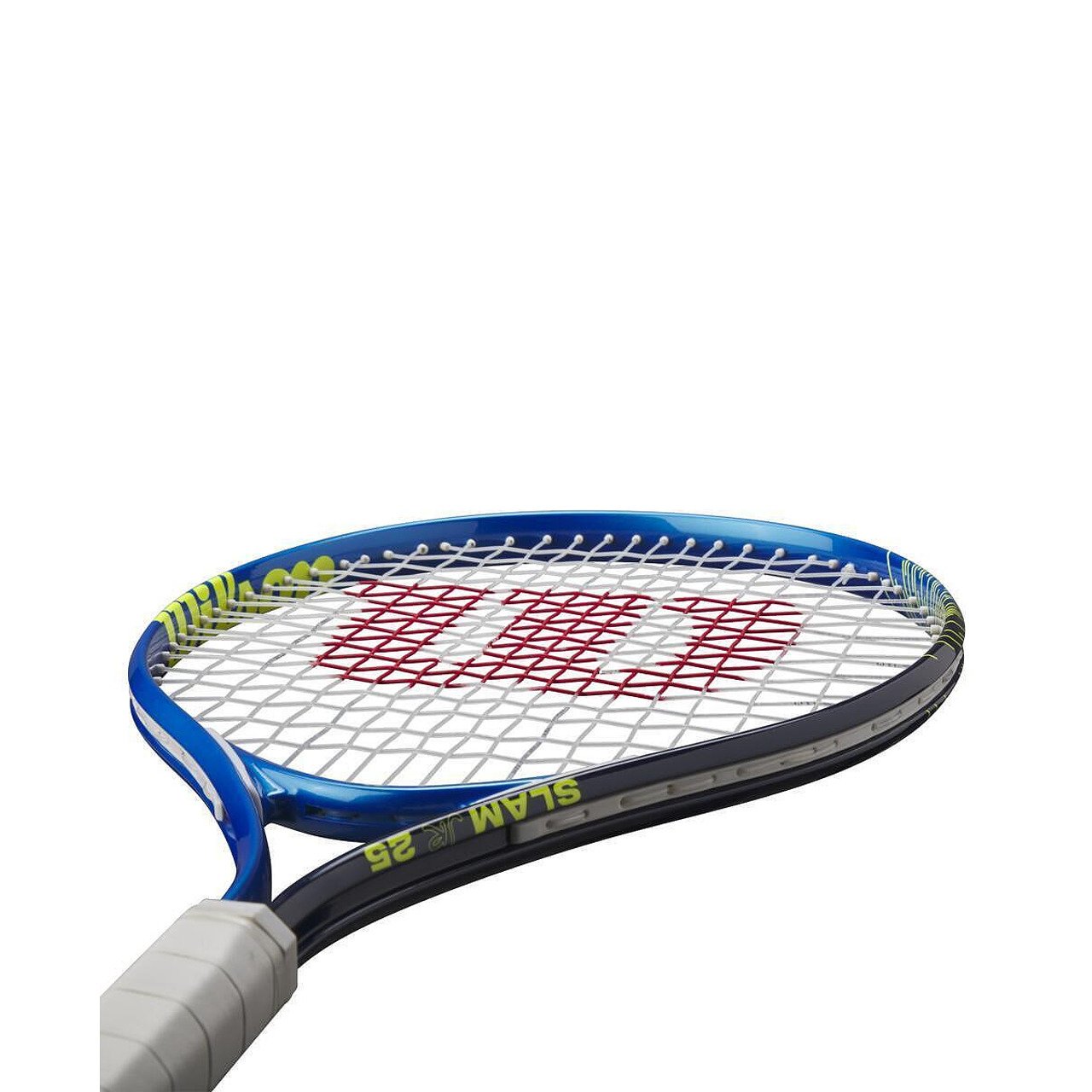 Wilson Slam Jr 25 Boys tennis racket – a lightweight and durable beginner racket for boys, with an AirLite Alloy frame.