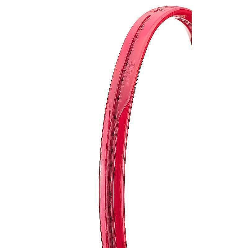 Rachetă de tenis Yonex VCORE 98 Ruby Red pentru spin, control și precizie, ideală pentru jucători ofensivi