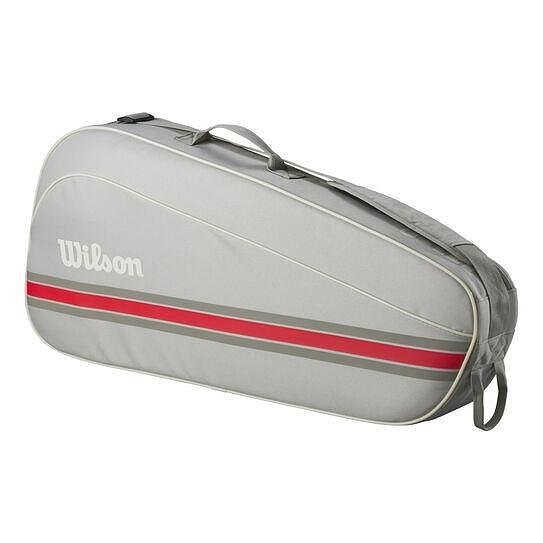 Wilson TEAM 2025 Oatmilk tennis bag - 3 racquets, compact Wilson tennis bag for up to 3 racquets and gear