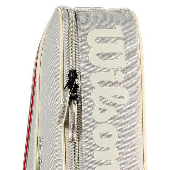 Wilson TEAM 2025 Oatmilk tennis bag - 3 racquets, stylish Wilson tennis bag for 3 racquets and gear