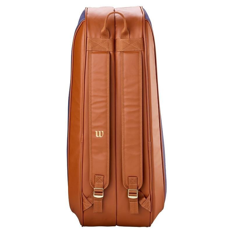 Wilson HERITAGE V2 tennis bag for 6 rackets, limited-edition cream, brown and dark blue Wilson tennis bag
