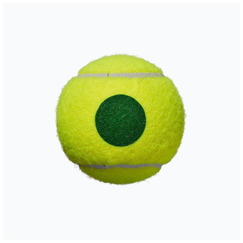 Mingi de tenis Wilson Starter Green - 4 mingi pentru antrenament, cu 25% mai lente, cu ricoșeu mai scăzut pentru perfecționarea jocului.