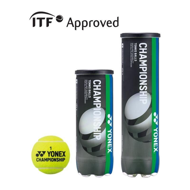 Yonex CHAMPIONSHIP tennis balls x3, x4, ITF approved for training and match, all courts, yonex bulgaria