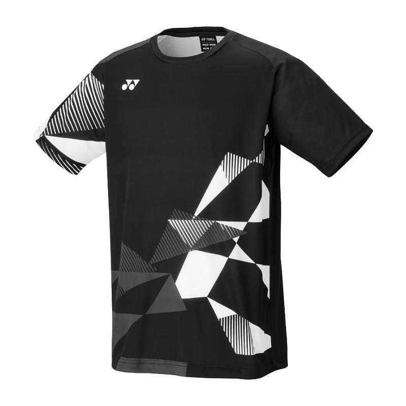 Yonex 16744 Unisex Black T-shirt – a black unisex T-shirt for sport, comfort, and style, 100% polyester.