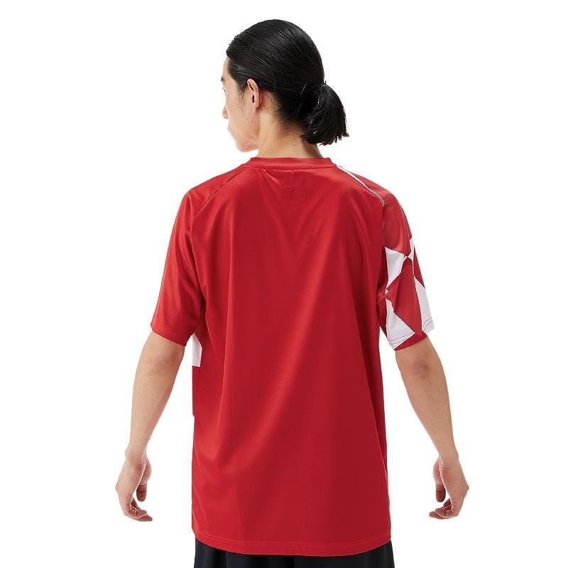 Yonex 16744 Unisex Tango Red T-shirt, red sports Yonex T-shirt for tennis gear and comfort