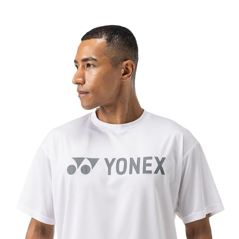 Yonex YM0046 Unisex White T-shirt, white unisex sports T-shirt for comfort, breathable and quick-drying