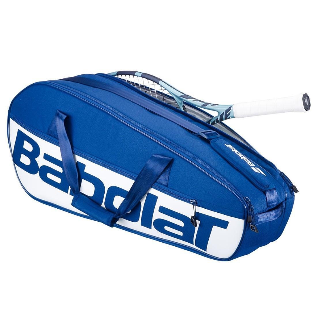 Babolat EVO COURT M 2025 Blue thermal bag - tennis bag for 6 rackets with two compartments and pockets