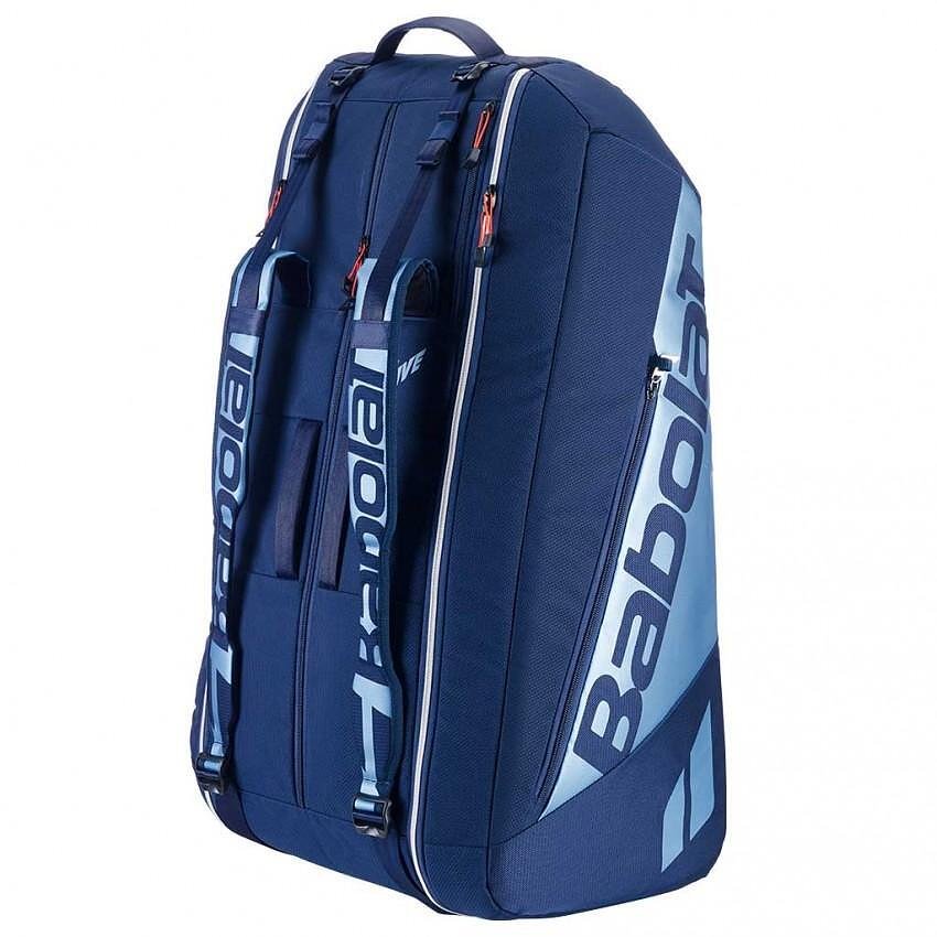 Термобег Babolat RH12 PURE DRIVE 2025 – син сак за 12 ракети, 3 отделения и 100 л за тенис екипировка.