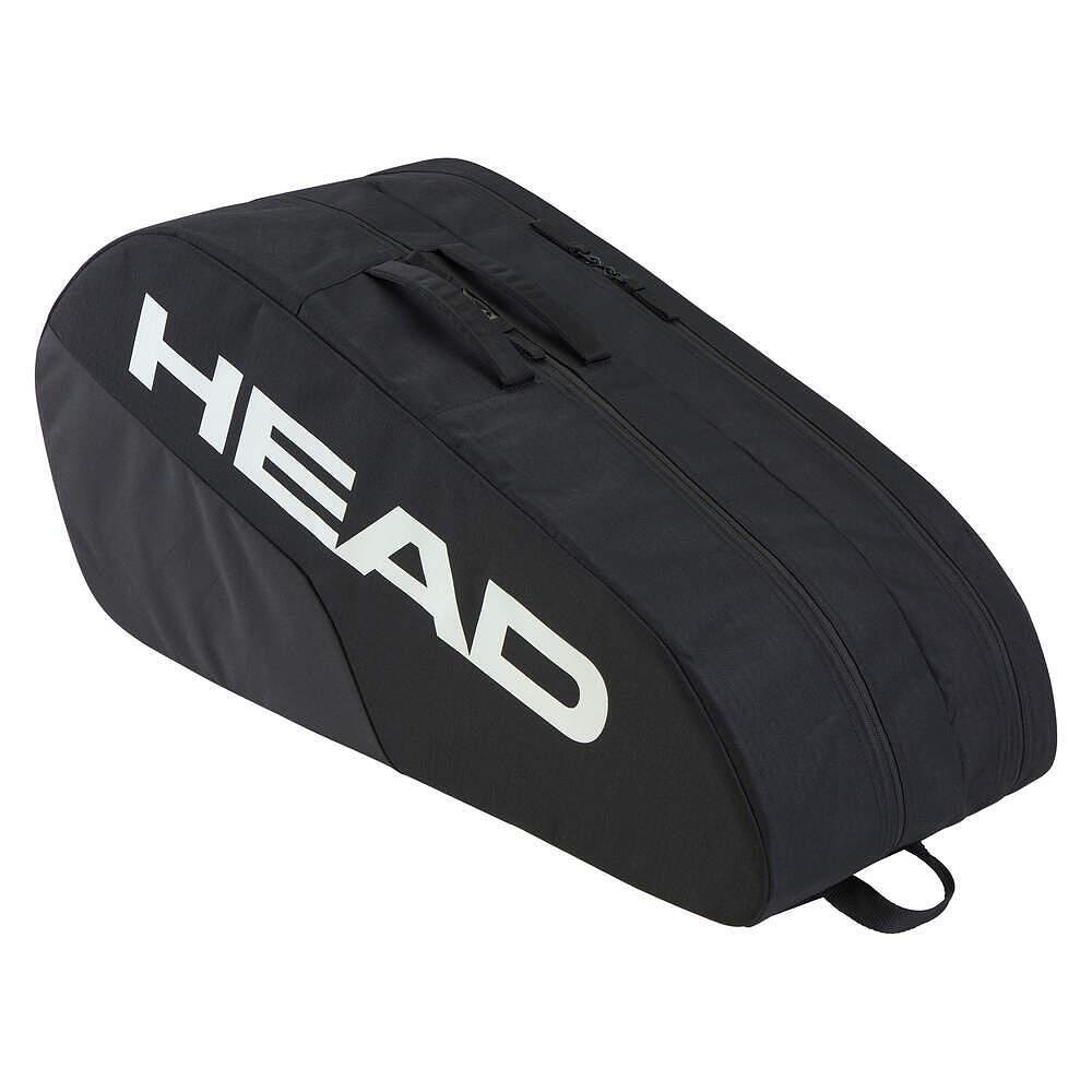 Термобег HEAD Base M Black - 6 ракети, черен тенис сак за 6 ракети и екипировка за тенис и падел