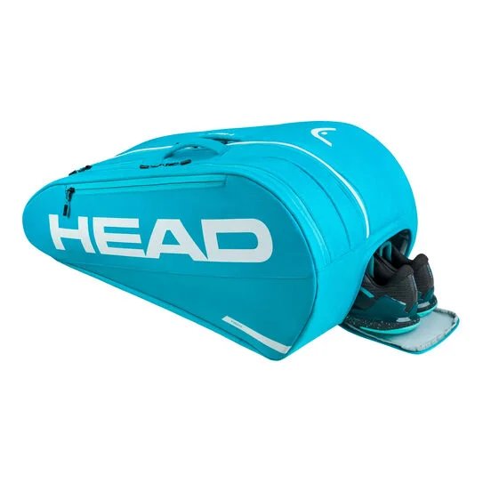 HEAD Tour L Blue Thermobag - 9 racquets, stylish blue tennis bag for 9 racquets with CCT+ protection and convenient organization