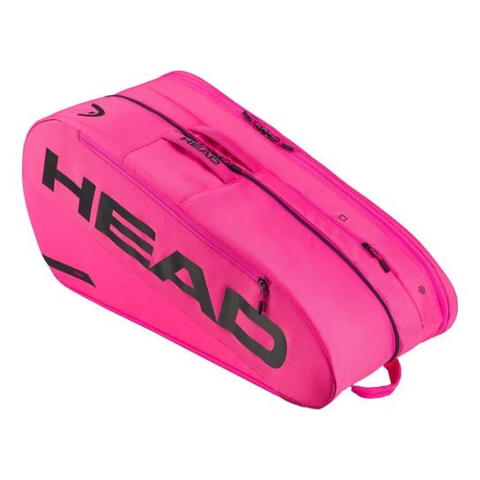HEAD Tour L Pink thermal bag - 9 rackets, pink tennis bag with 2 compartments and CCT+ protection for rackets