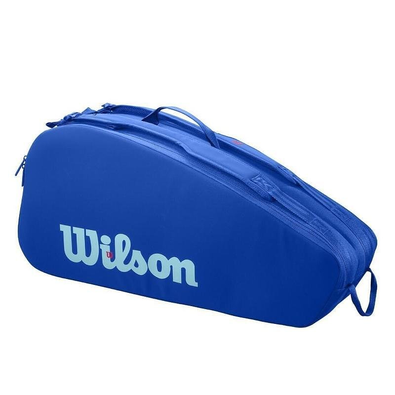 Wilson Ultra V5 Thermal Bag - 6 racquets, blue Wilson tennis bag for 6 racquets with compartments and side pockets
