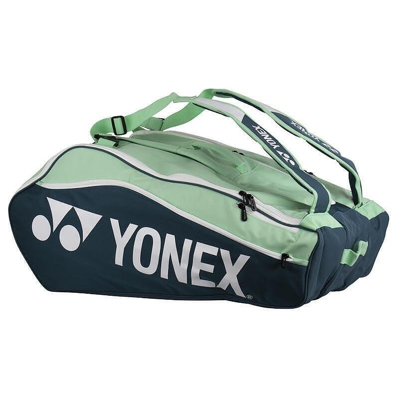 Yonex Club Line Petrol/Mint Thermal Bag - 12 rackets - spacious tennis bag for equipment and rackets