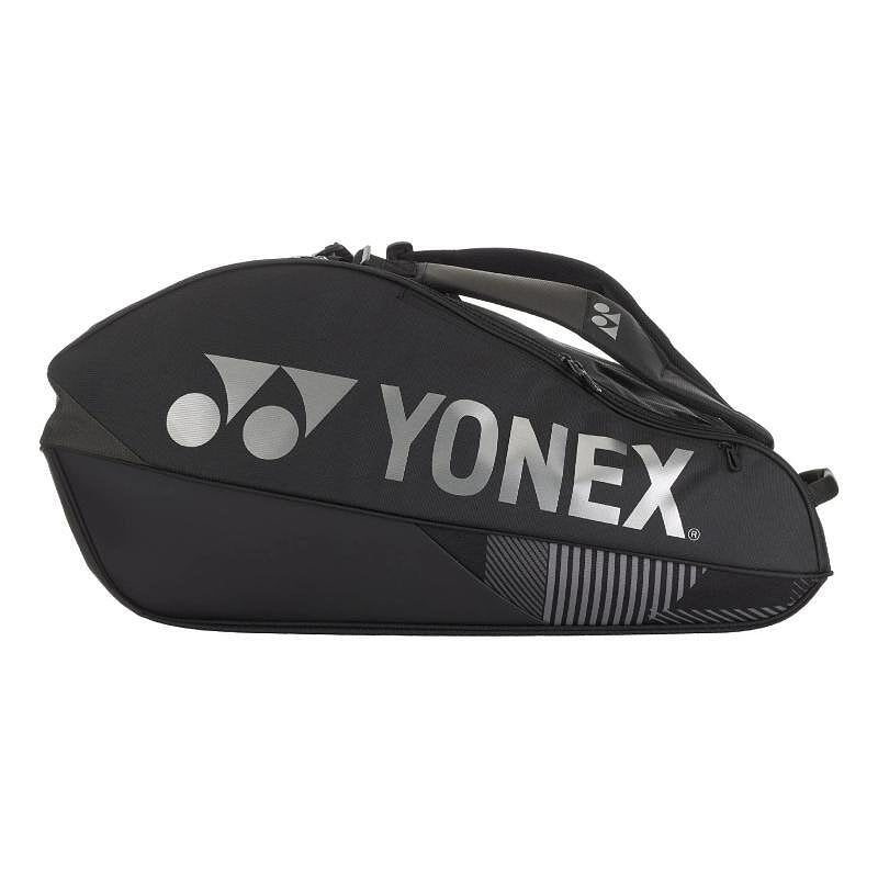 Термобег YONEX PRO BAG Black - 6 ракети, черен тенис сак Yonex за ракети, дрехи и аксесоари