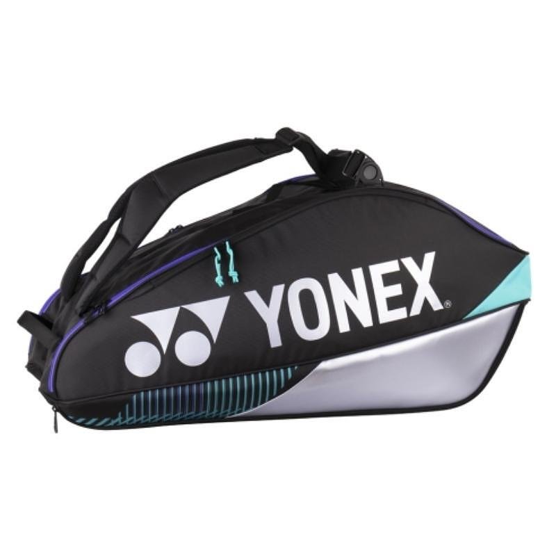 Термобег YONEX PRO BAG Black/Silver - 6 ракети, тенис сак с отделение за обувки и раница за тенис екипировка
