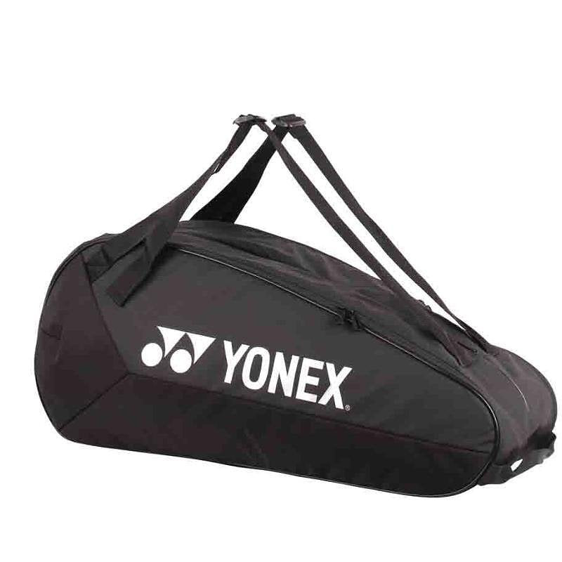 Термобег YONEX TEAM Black - 6 ракети - черен тенис сак Yonex с отделение за ракети и маратонки