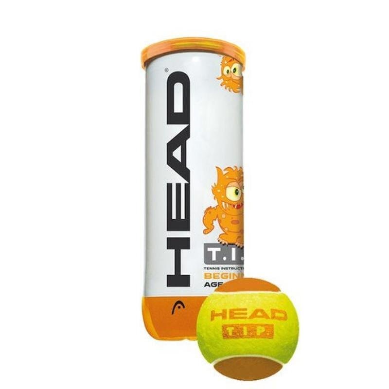 Тенис топки HEAD TIP ORANGE x 3 за начинаещи, подходящи за тенис и тренировки