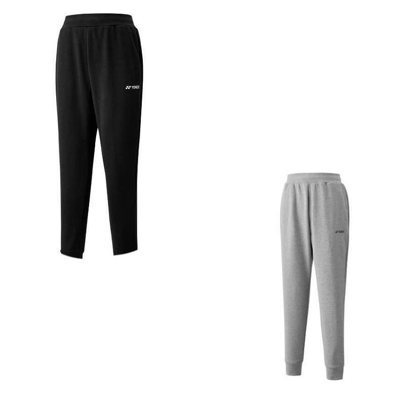 Pantaloni de trening Yonex SWEAT PANTS Unisex BLACK – pantaloni sport unisex negri și gri Yonex, comozi pentru echipament de tenis și all courts