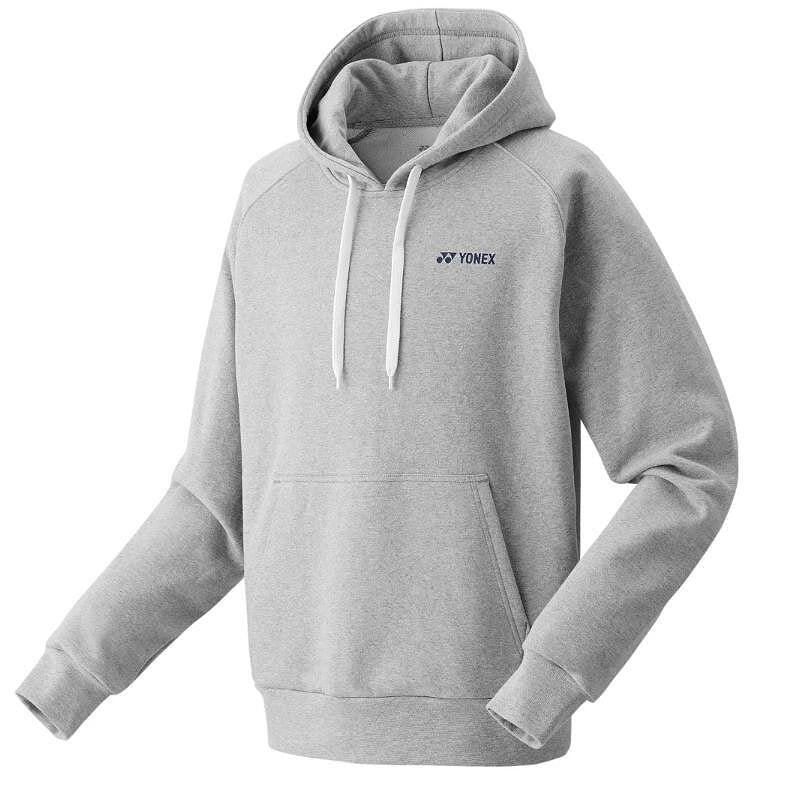 Bluză Yonex SWEAT HOODIE Unisex Gray – bluză unisex gri, elegantă, Yonex, pentru confort și antrenamente