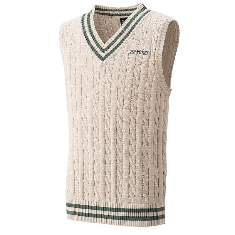 Vestă tricotată Yonex 2025 Unisex Sweater Vest Oatmeal